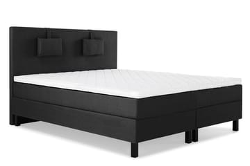 Sänkypaketti Lucky 180x200 Sileä Sängynpääty Musta - Vaahto Niskatyyny Pieni - Huonekalut - Sänky - Jenkkisängyt