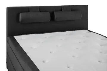 Sänkypaketti Lucky 180x200 Sileä Sängynpääty Musta - Polyeetteri Niskatyyny Suuri - Huonekalut - Sänky - Jenkkisängyt