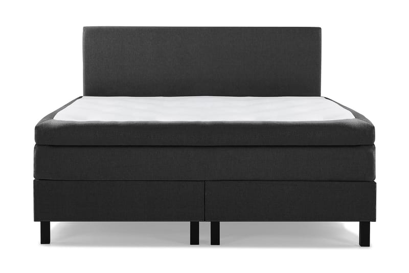 Sänkypaketti Lucky 180x200 Sileä Sängynpääty Musta/Harmaa/PU - Musta/Harmaa/PU - Huonekalut - Sänky - Jenkkisängyt
