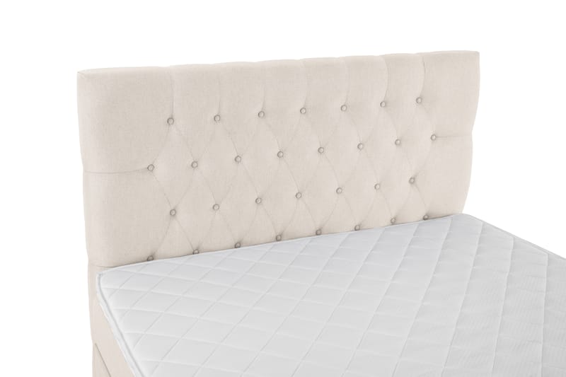 Sänkypaketti Olivia 120x200 Diamant Sängynpääty Beige + Patjansuojus - Vaahto - Huonekalut - Sänky - Jenkkisängyt