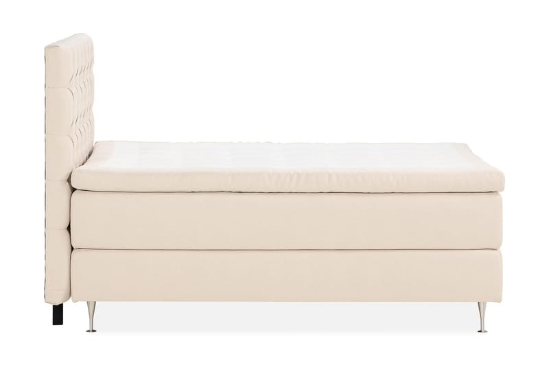 Sänkypaketti Oslo Lyx 140x200 cm Buklee Topattu pääty - Vaaleabeige - Huonekalut - Sänky - Jenkkisängyt
