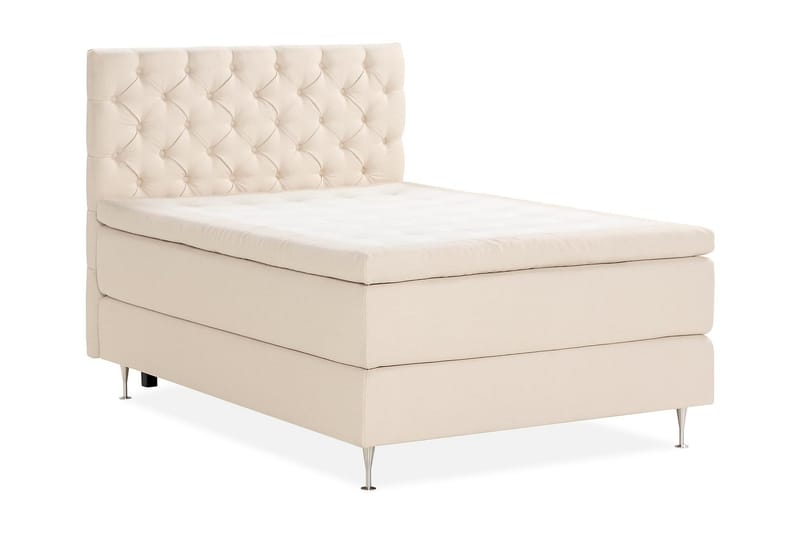 Sänkypaketti Oslo Lyx 140x200 cm Buklee Topattu pääty - Vaaleabeige - Huonekalut - Sänky - Jenkkisängyt