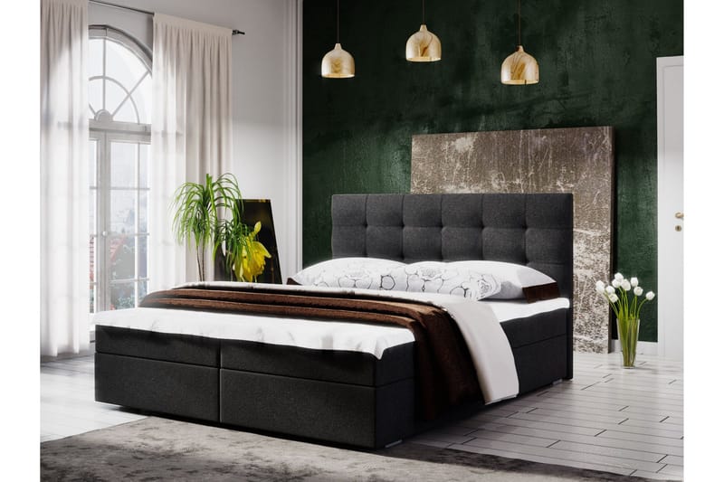 Pääty Fado 180x200 Ruutukuvio Pääty, Tummanharmaa