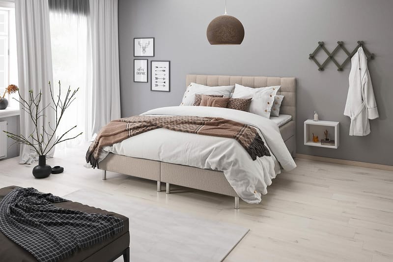 Säilytyssänky Suset 120x200 - Beige - Huonekalut - Sänky - Sängyt säilytystilalla - Parisänky säilytystilalla