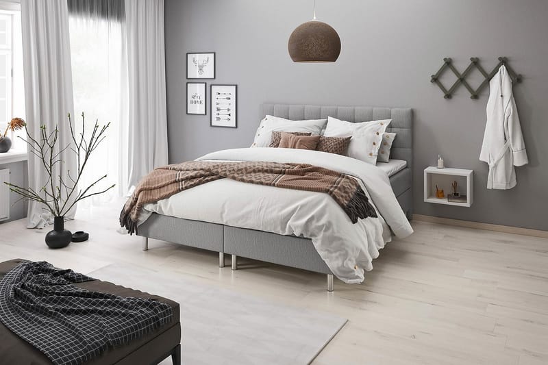 Säilytyssänky Suset 140x200 - Vaaleanharmaa - Huonekalut - Sänky - Sängyt säilytystilalla