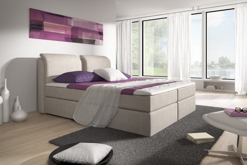 Säilytyssänky Tyler 160x200 Beige - Huonekalut - Sänky - Sänkypaketti