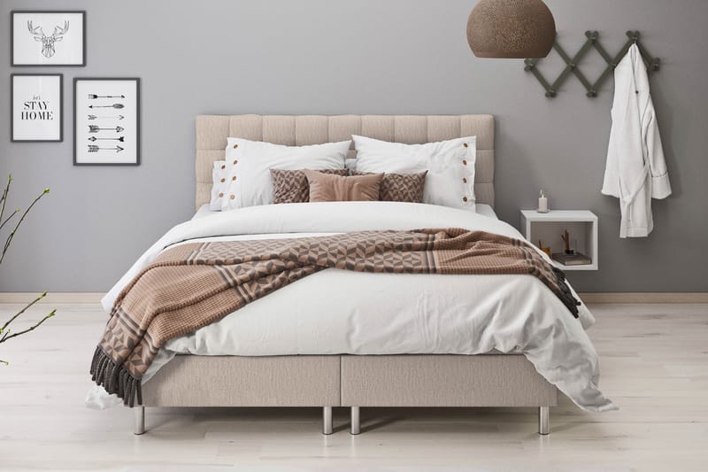 Säilytyssänkypaketti Suset 120x200 - Beige - Huonekalut - Sänky - Sängyt säilytystilalla - Parisänky säilytystilalla