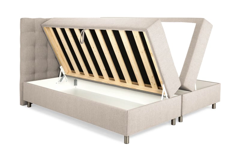 Säilytyssänkypaketti Suset 180x200 - Beige - Huonekalut - Sänky - Sängyt säilytystilalla - Parisänky säilytystilalla