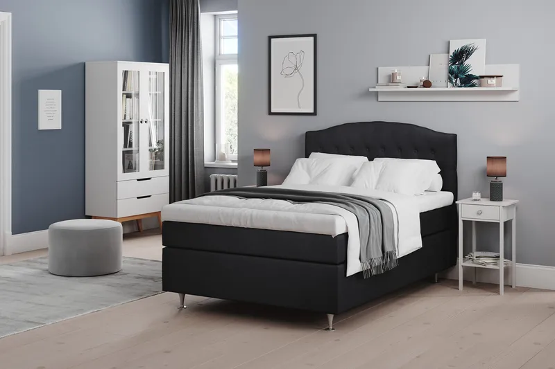 Sänkypaketti Abelie 140x200 Kova - Musta - Huonekalut - Sänky - Jenkkisängyt