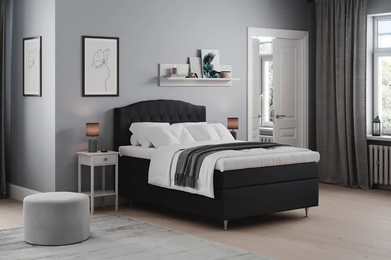 Sänkypaketti Abelie 140x200 Kova - Musta - Huonekalut - Sänky - Jenkkisängyt