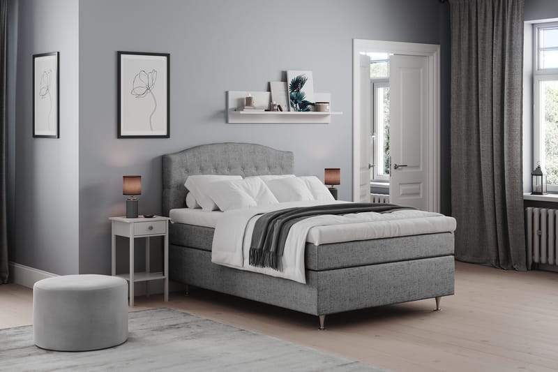 Sänkypaketti Abelie 140x200 Medium - Harmaa - Huonekalut - Sänky - Jenkkisängyt