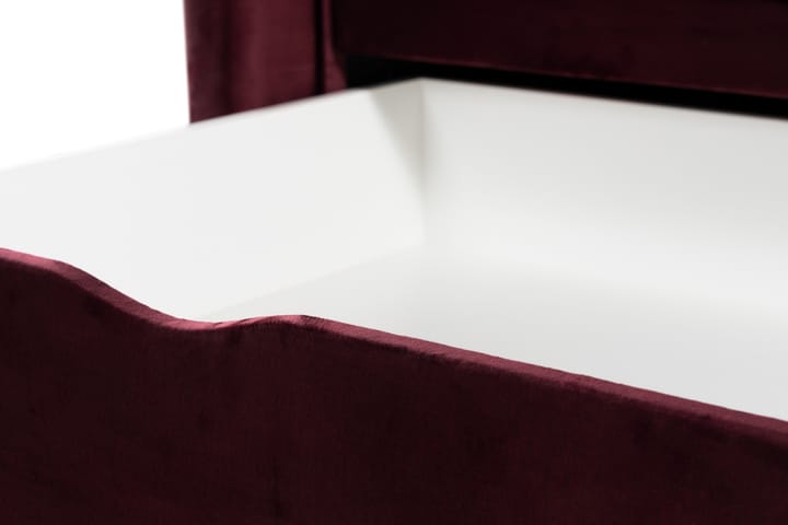 Sänkypaketti Altaneira 180x200 cm Sametti laatikkosäilytys - Punainen - Sänkypaketti - Sängyt säilytystilalla