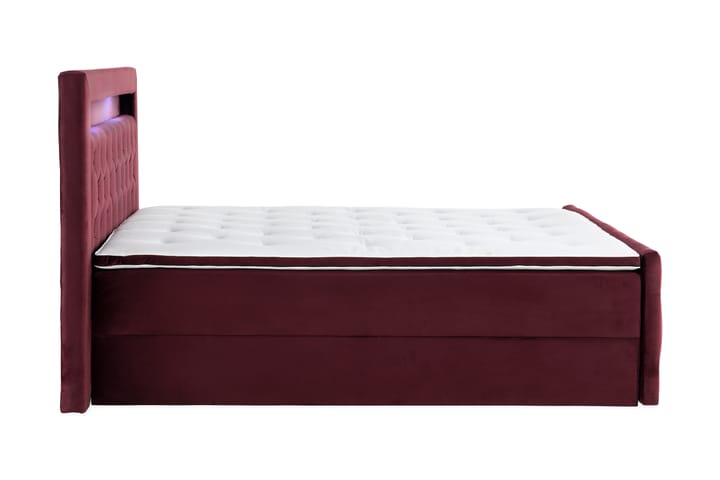 Sänkypaketti Altaneira 180x200 cm Sametti nostosäilytys - Punainen - Sänkypaketti - Sängyt säilytystilalla