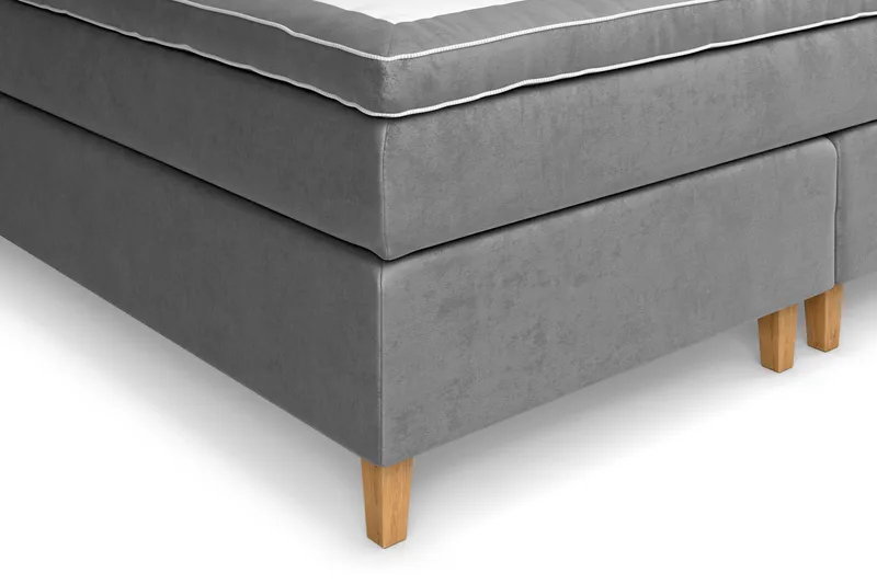 Sänkypaketti Celine 210x210 cm Sametti - Harmaa - Huonekalut - Sänky - Parisänky