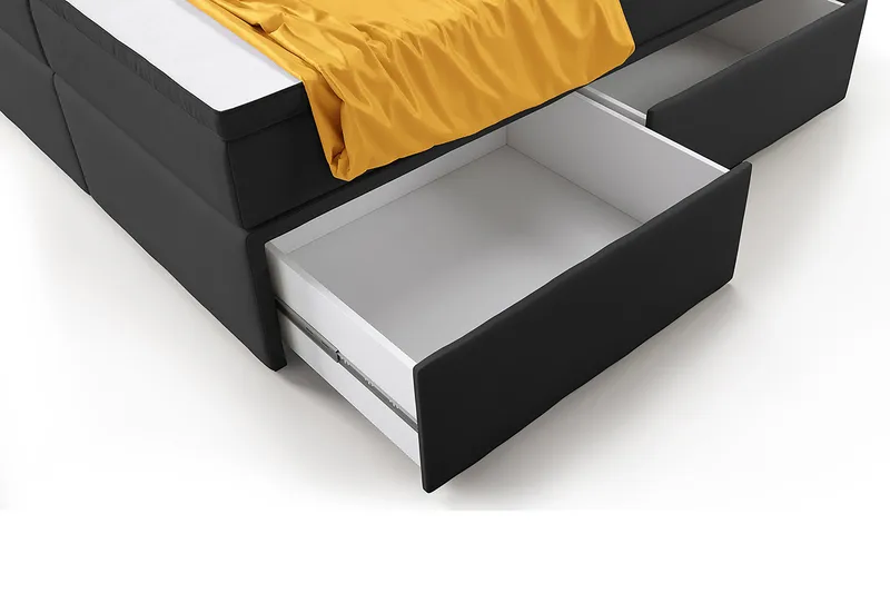 Sänkypaketti Celio 180x200 Laatikko - Harmaa/Sametti - Huonekalut - Sänky - Sänkypaketti