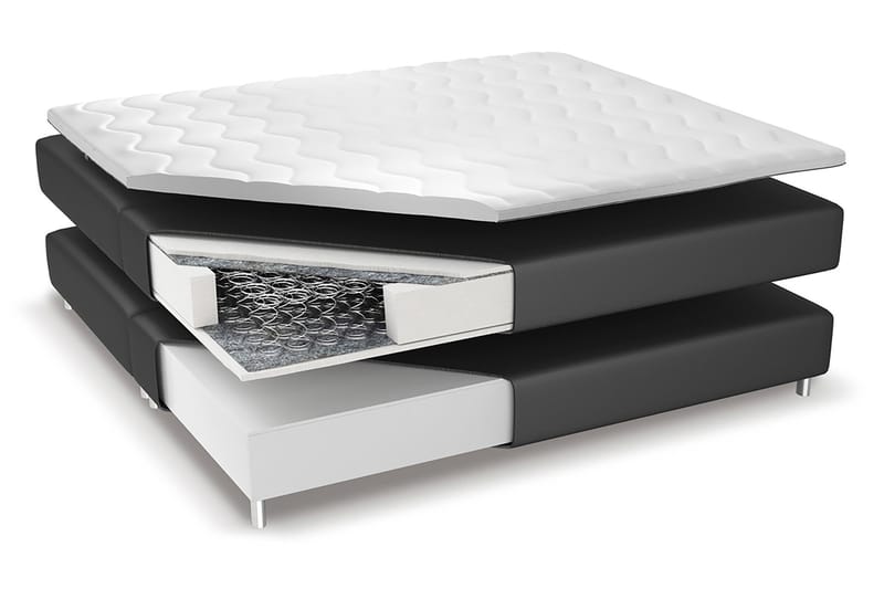 S�änkypaketti Celio 180x200 Laatikko - Harmaa/Sametti - Huonekalut - Sänky - Sänkypaketti
