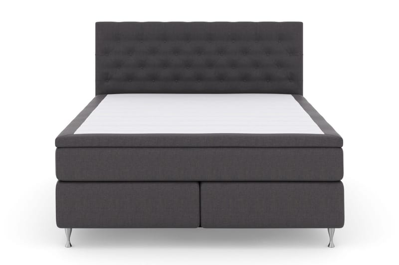 Sänkypaketti Choice No 5 160x200 Kova Watergel - Tummanharmaa/Hopeajalat - Huonekalut - Sänky - Jenkkisängyt
