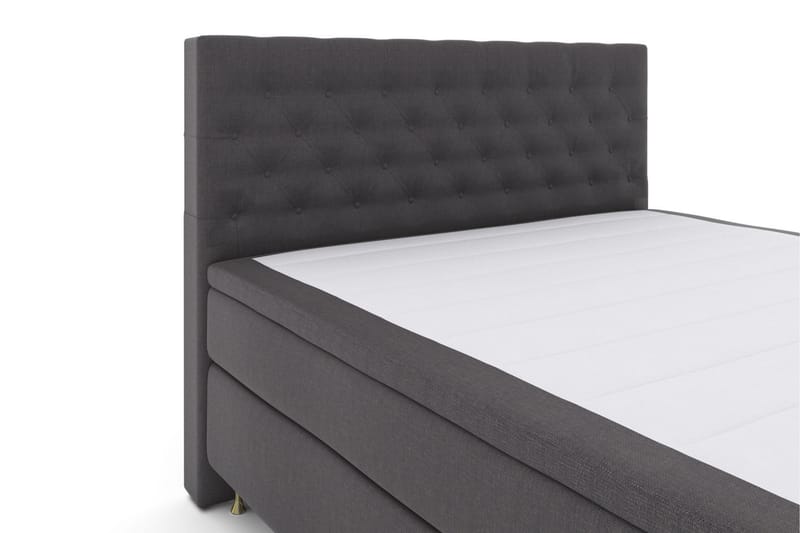 Sänkypaketti Choice No 5 160x200 Kova Watergel - Tummanharmaa/Kulta Jalat - Huonekalut - Sänky - Jenkkisängyt