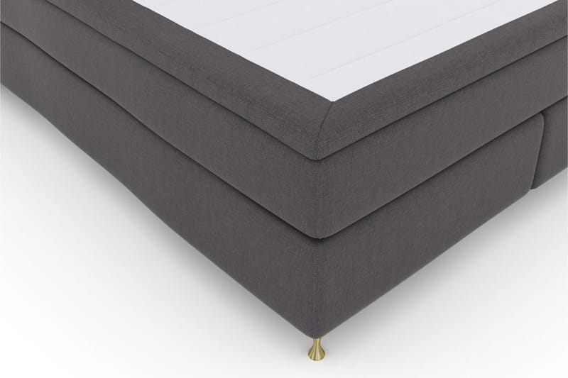 Sänkypaketti Choice No 5 160x200 Kova Watergel - Tummanharmaa/Kulta Jalat - Huonekalut - Sänky - Jenkkisängyt