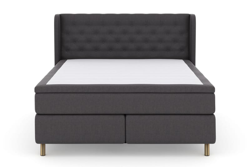 Sänkypaketti Choice No 5 160x200 Kova Watergel - Tummanharmaa/Kuparijalat - Huonekalut - Sänky - Jenkkisängyt