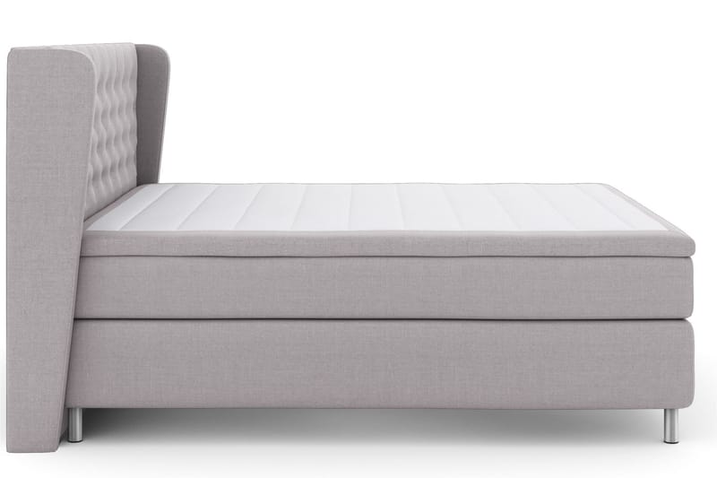 Sänkypaketti Choice No 5 160x200 Kova/Medium Lateksi - Vaaleanharmaa/Metallijalat - Huonekalut - Sänky - Jenkkisängyt
