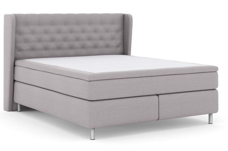Sänkypaketti Choice No 5 160x200 Kova/Medium Lateksi - Vaaleanharmaa/Metallijalat - Huonekalut - Sänky - Jenkkisängyt