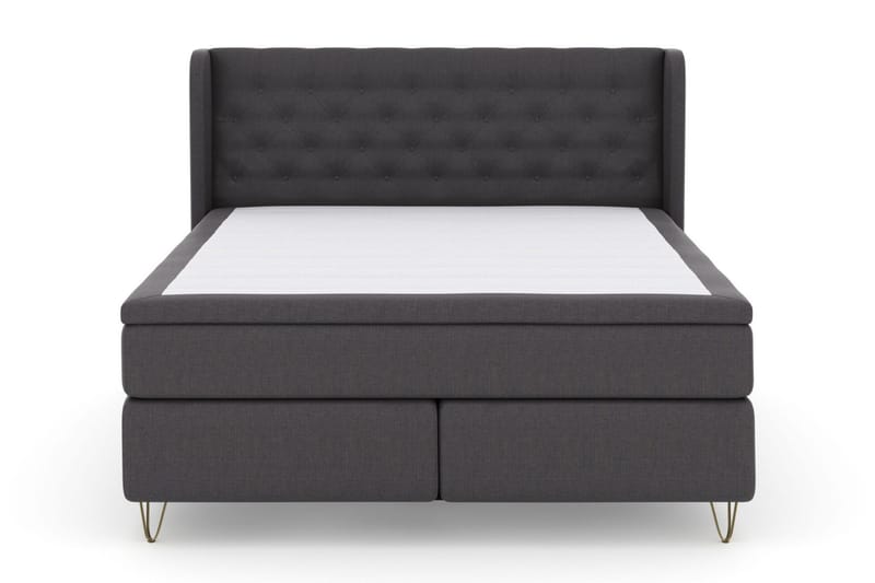 Sänkypaketti Choice No 5 160x200 Medium Lateksi - T.harmaa/V-malli Metallijalat - Huonekalut - Sänky - Jenkkisängyt