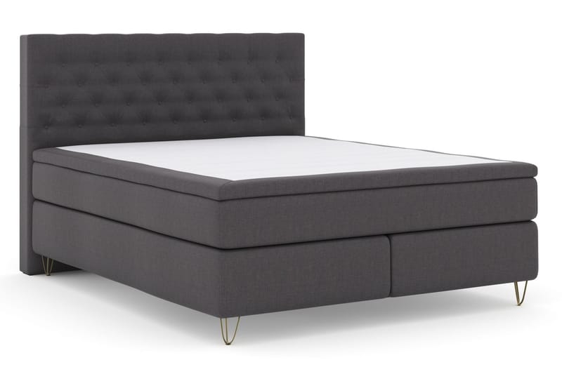 Sänkypaketti Choice No 5 160x200 Medium Watergel - T.harmaa/V-malli Metallijalat - Huonekalut - Sänky - Jenkkisängyt