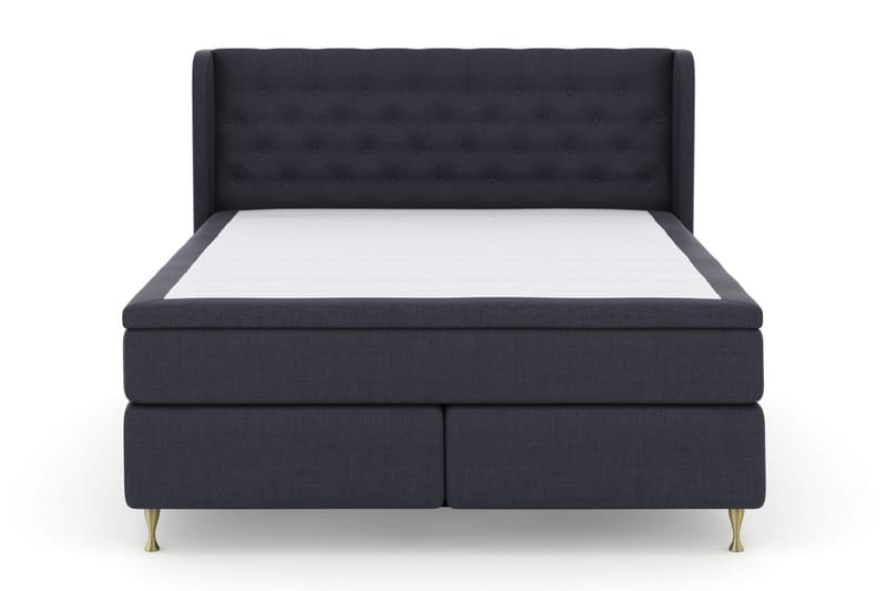 Sänkypaketti Choice No 5 180x200 Kova Watergel - Sininen/Kulta Jalat - Huonekalut - Sänky - Jenkkisängyt