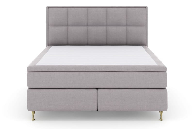 Sänkypaketti Choice No 5 180x200 Kova/Medium Lateksi - Vaaleanharmaa/Kulta Jalat - Huonekalut - Sänky - Jenkkisängyt