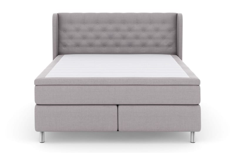 Sänkypaketti Choice No 5 180x200 Kova/Medium Lateksi - Vaaleanharmaa/Metallijalat - Huonekalut - Sänky - Jenkkisängyt