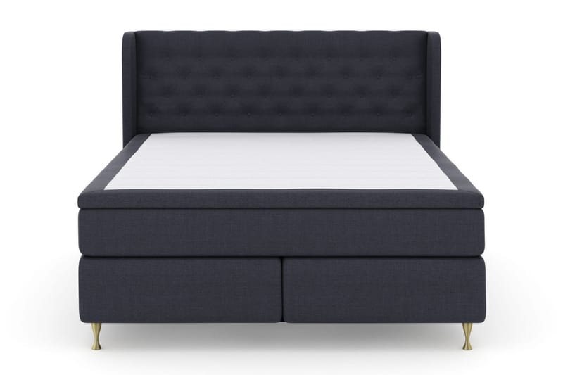 Sänkypaketti Choice No 5 180x200 Kova/Medium Watergel - Sininen/Kulta Jalat - Huonekalut - Sänky - Jenkkisängyt