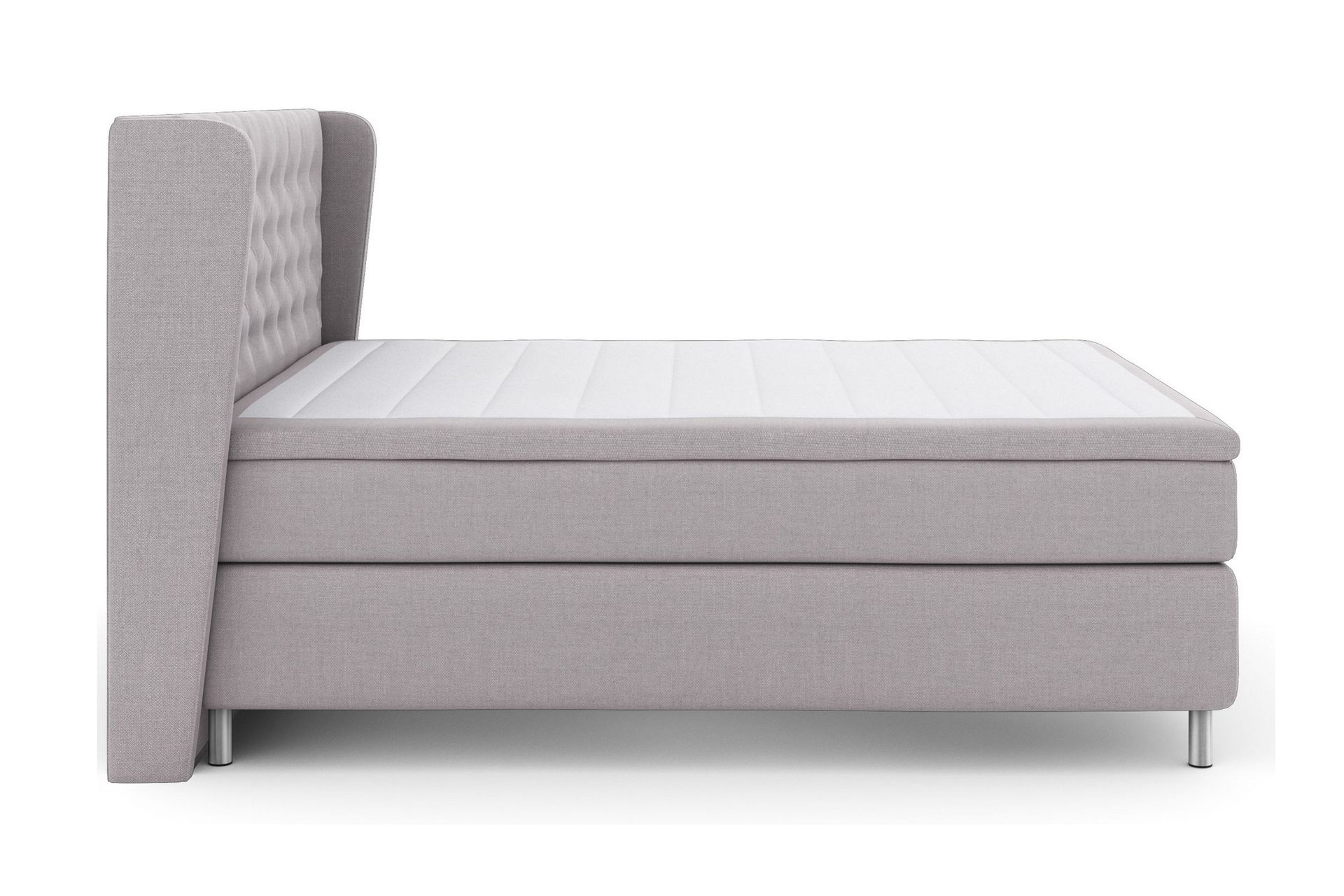 Sänkypaketti Choice No 5 180x200 Kova/Medium Watergel - Vaaleanharmaa/Hopeajalat - Huonekalut - Sänky - Jenkkisängyt