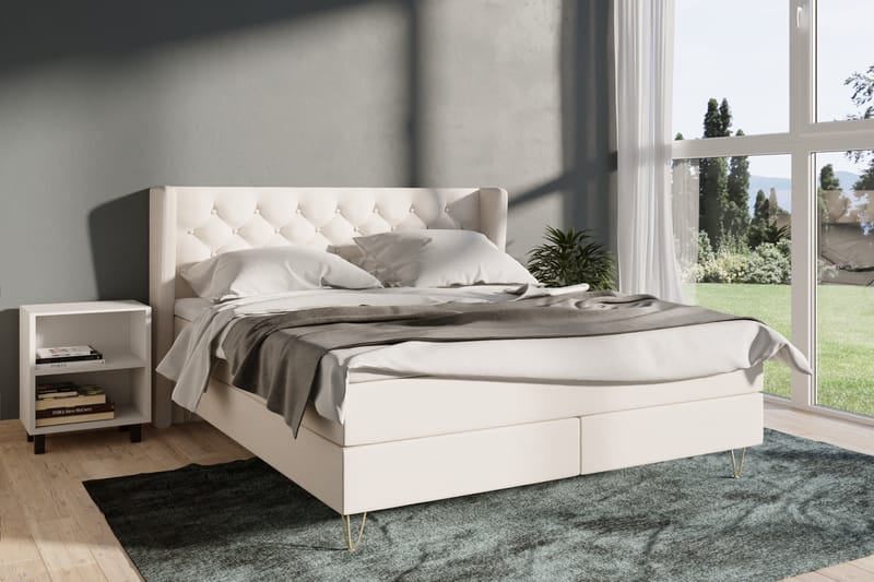 Sänkypaketti Choice No 5 210x210 Kova Lateksi - Beige/Kulta Jalat - Huonekalut - Sänky - Jenkkisängyt