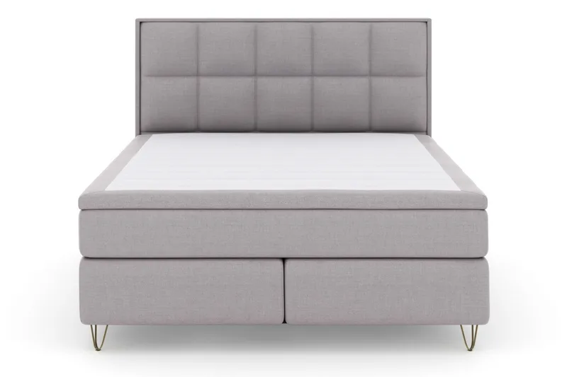 Sänkypaketti Choice No 5 210x210 Kova/Medium Watergel - V.harmaa/V-Malli Metallijalat - Huonekalut - Sänky - Jenkkisängyt