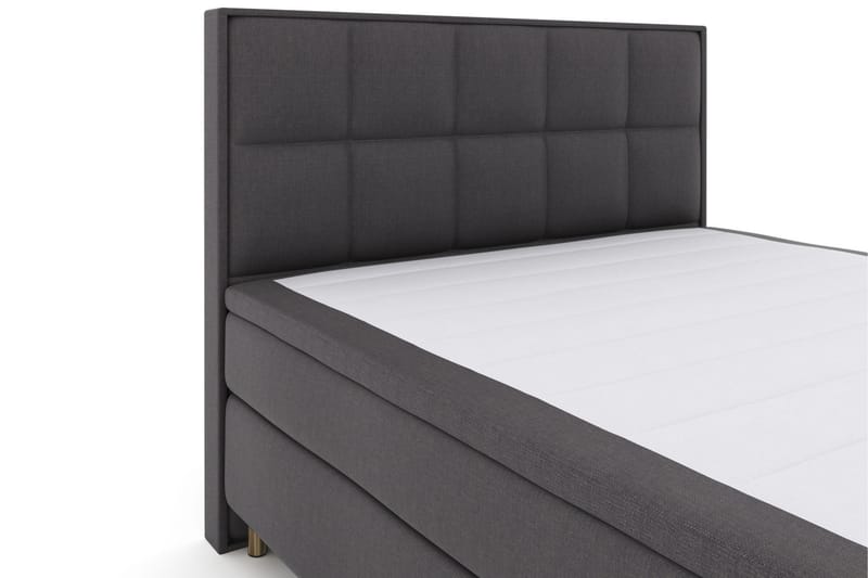 Sänkypaketti Choice No 5 210x210 Medium Lateksi - Tummanharmaa/Kuparijalat - Huonekalut - Sänky - Jenkkisängyt