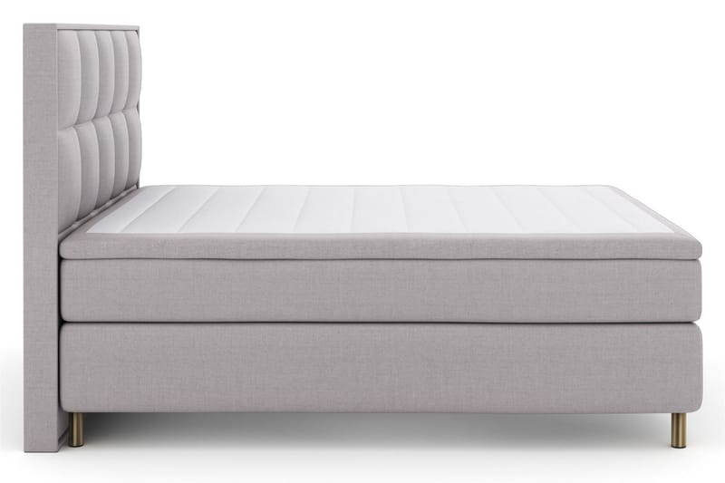 Sänkypaketti Choice No 5 210x210 Medium Lateksi - Vaaleanharmaa/Kuparijalat - Huonekalut - Sänky - Jenkkisängyt