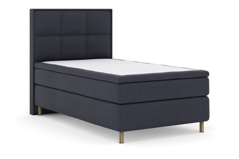 Sänkypaketti Choice No 6 120x200 Kova Memory/Pussijousi - Sininen/Kuparijalat - Huonekalut - Sänky - Jenkkisängyt