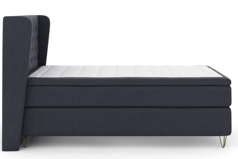 Sänkypaketti Choice No 6 120x200 Medium Lateksi/Memory - Sininen/V-Malli Metallijalat - Huonekalut - Sänky - Jenkkisängyt