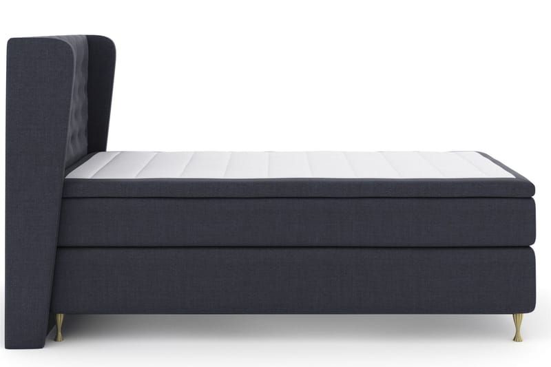 Sänkypaketti Choice No 6 120x200 Medium Watergel - Sininen/Kulta Jalat - Huonekalut - Sänky - Jenkkisängyt