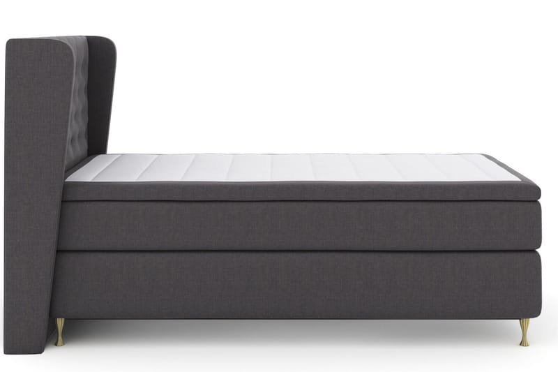 Sänkypaketti Choice No 6 120x200 Medium Watergel - Tummanharmaa/Kulta Jalat - Huonekalut - Sänky - Jenkkisängyt