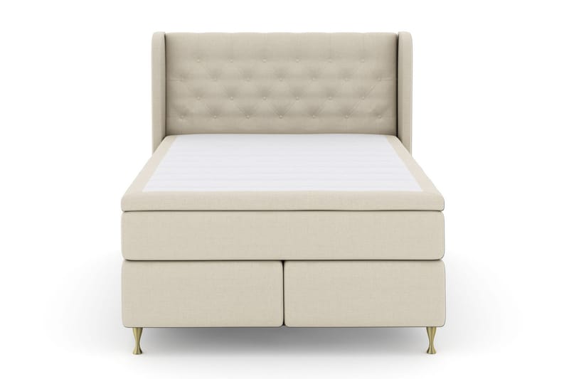 Sänkypaketti Choice No 6 140x200 Kova Lateksi/Memory - Beige/Kulta Jalat - Huonekalut - Sänky - Jenkkisängyt