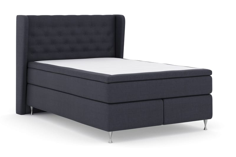 Sänkypaketti Choice No 6 140x200 Kova Watergel - Sininen/Hopeajalat - Huonekalut - Sänky - Jenkkisängyt