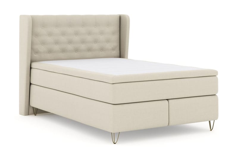Sänkypaketti Choice No 6 140x200 Medium Watergel - Beige/V-Malli Metallijalat - Huonekalut - Sänky - Jenkkisängyt