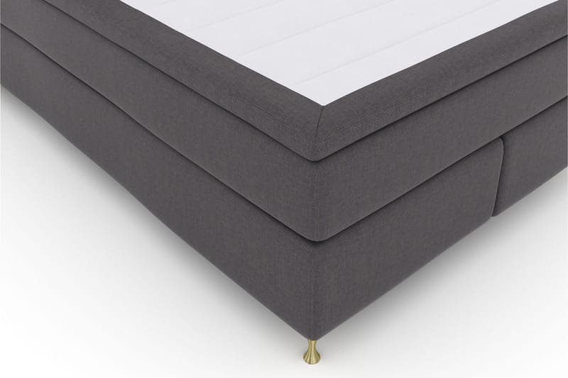 Sänkypaketti Choice No 6 140x200 Medium Watergel - Tummanharmaa/Kulta Jalat - Huonekalut - Sänky - Jenkkisängyt
