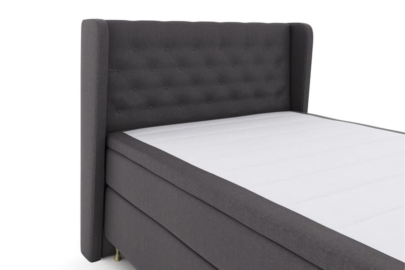 Sänkypaketti Choice No 6 140x200 Medium Watergel - Tummanharmaa/Kulta Jalat - Huonekalut - Sänky - Jenkkisängyt