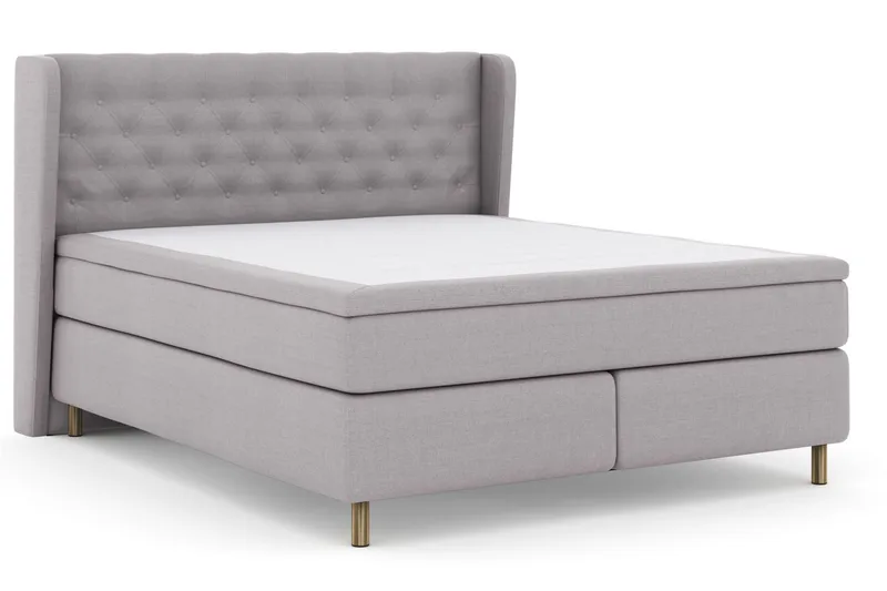 Sänkypaketti Choice No 6 160x200 Kova Lateksi/Memory - Vaaleanharmaa/Kuparijalat - Huonekalut - Sänky - Jenkkisängyt