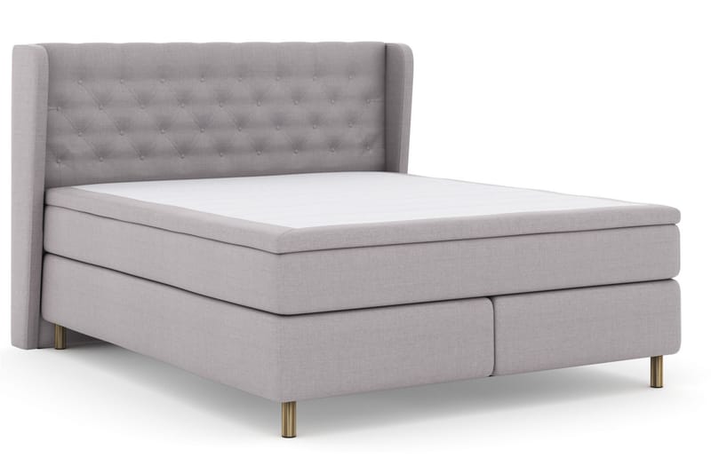 Sänkypaketti Choice No 6 160x200 Kova/Medium Watergel - Vaaleanharmaa/Kuparijalat - Huonekalut - Sänky - Jenkkisängyt