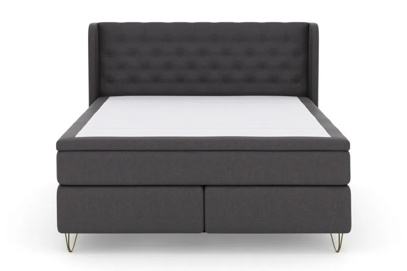 Sänkypaketti Choice No 6 160x200 Medium Lateksi/Memory - T.harmaa/V-malli Metallijalat - Huonekalut - Sänky - Jenkkisängyt