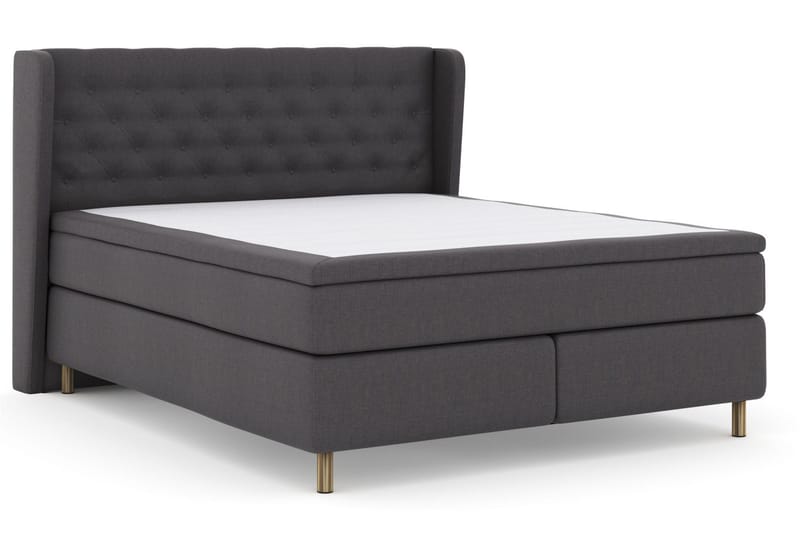 Sänkypaketti Choice No 6 160x200 Medium Lateksi/Memory - Tummanharmaa/Kuparijalat - Huonekalut - Sänky - Jenkkisängyt